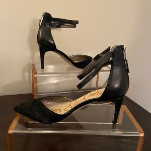 Sam Edelman Suede and Leather Pumps with ankle straps